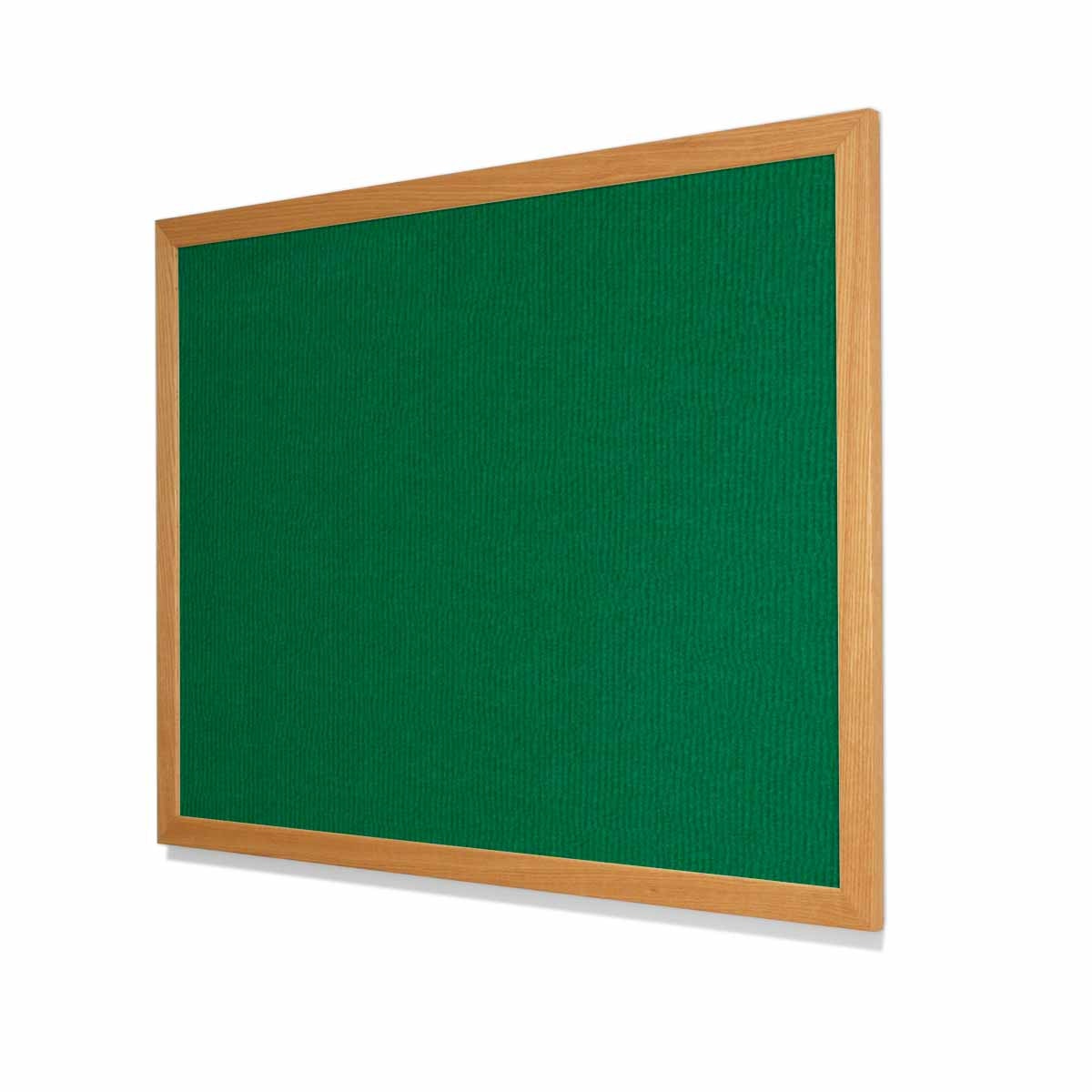 Eco Green Ribbed VELCRO® Compatible Cork Board with Red Oak Frame